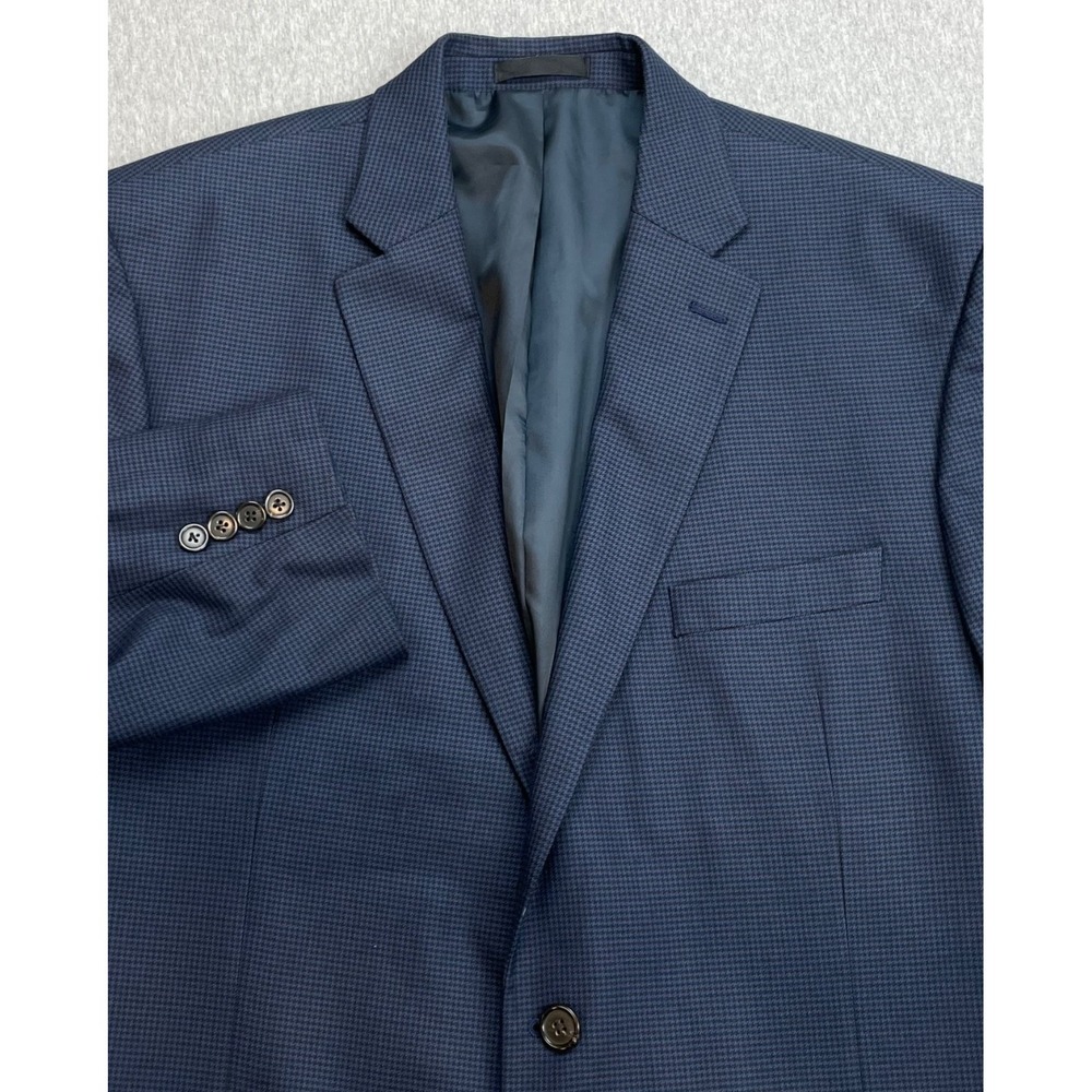 Lauren Ralph‎ Lauren Blazer Mens 46R Houndstooth Stretch 2-Button Black Label